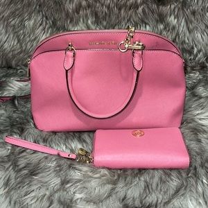 Michael Kors handbag with matching wallet